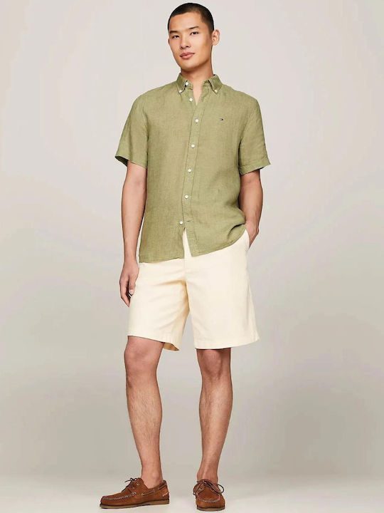 TOMMY HILFIGER Pigment dyed linen rf shirt